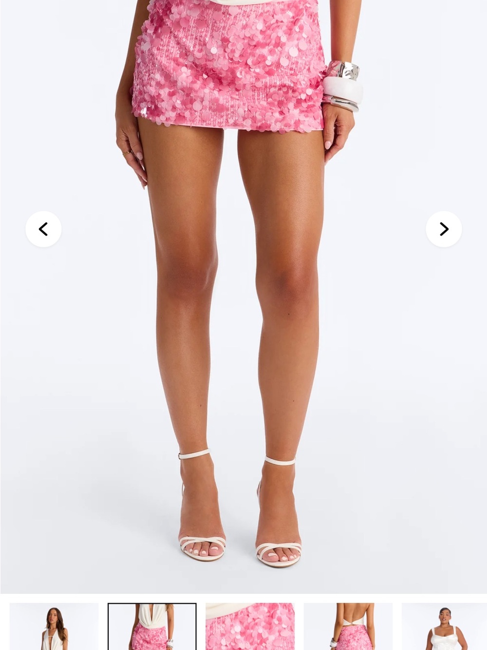 Pink Sequin Mini Skirt with attached shorts